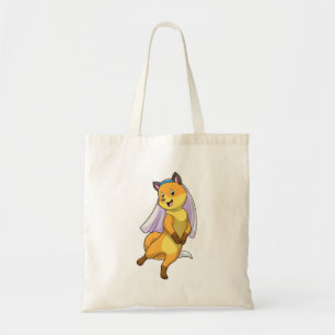 Tote Bag Renard en mariée avec Voile