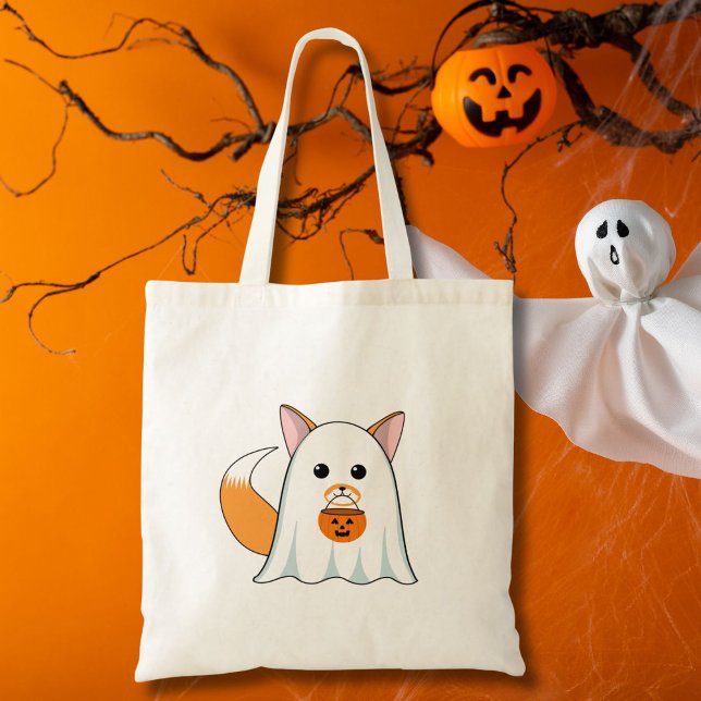 Tote Bag Renard fantôme pour Halloween (Créateur téléchargé)