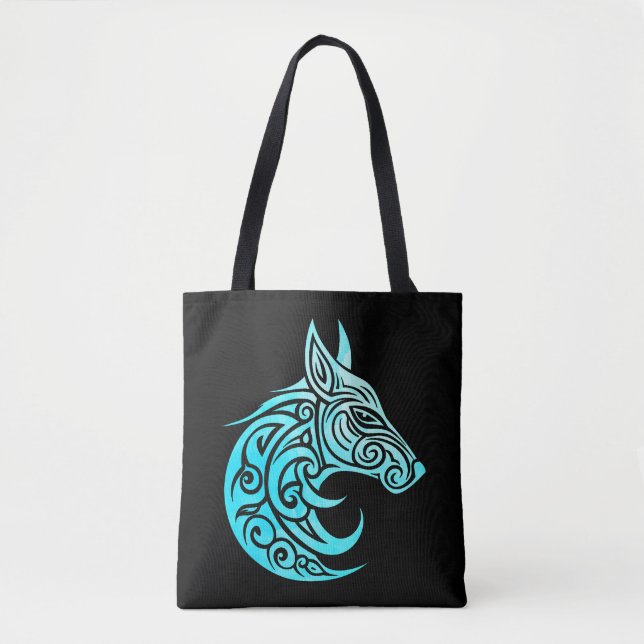 Tote Bag Renard nordique d'hiver celtique (Devant)