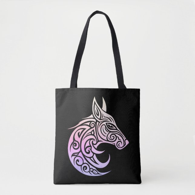 Tote Bag Renard nordique d'hiver celtique (Devant)