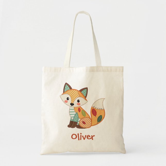 Tote Bag Renard Patchwork Mignon (Devant)