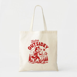 Tote Bag Renard qui marche dans un dessin animé vintage se