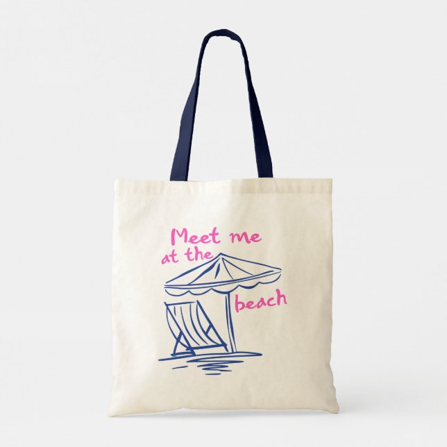 Tote Bag Rencontre-moi à la Plage Vibes d'Été (Dos)