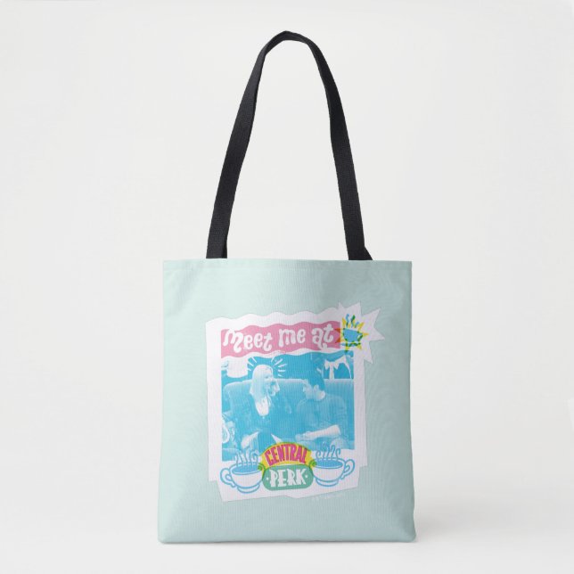 Tote Bag Rencontre-moi au Central Perk Graphique Neon (Devant)