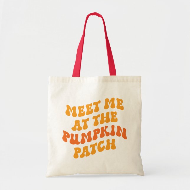 Tote Bag Rencontrez-Moi Au Patch Citrouille (Devant)