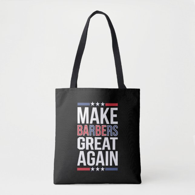 Tote Bag Rendre les barbiers plus grands pour Trump 2024 (Devant)