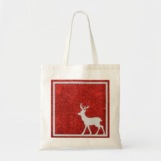 Tote Bag Renne décoratif personnalisé de Joyeux Noël (Devant)