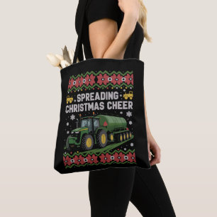 Tote Bag Répandre la Joie de Noël Tracteur Agricole Sweat U