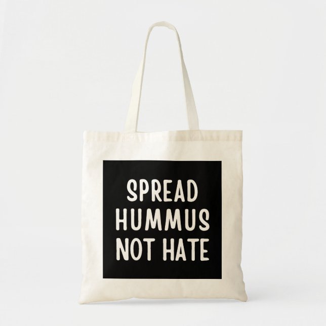 Tote Bag Répandre Le Hummus Pas La Haine (Devant)
