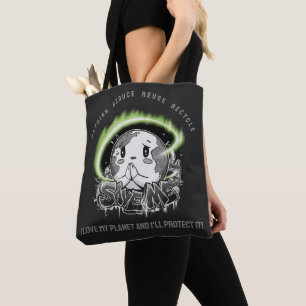 Tote Bag Repenser Réduire Réutiliser Recycler Sauver la Ter