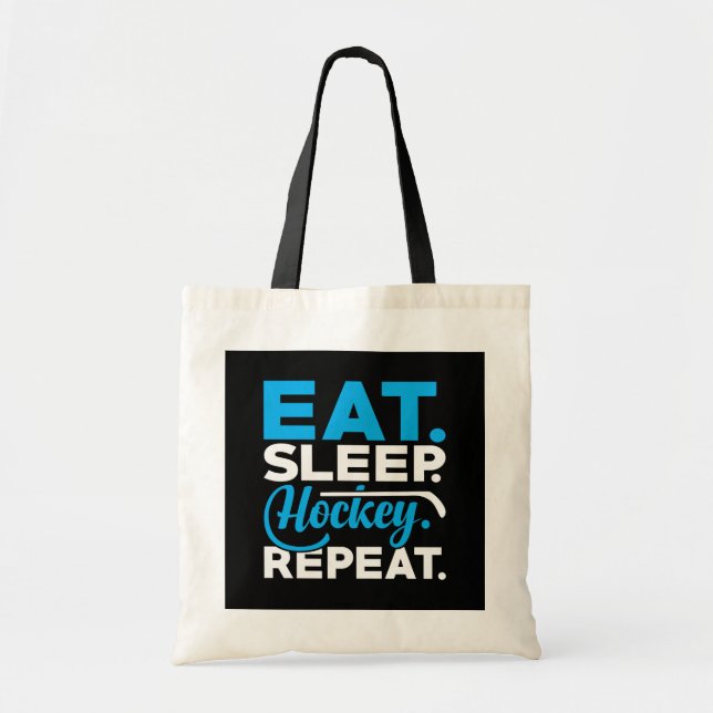Tote Bag Répéter le hockey du sommeil (Devant)