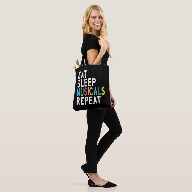 Tote Bag Répéter les comédies musicales du sommeil (Sur le modèle)