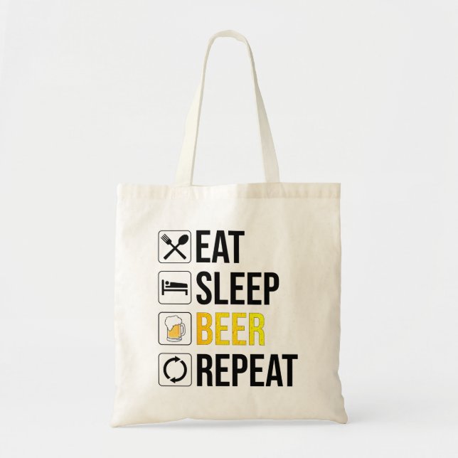 Tote Bag Répétition de la bière de sommeil (Devant)