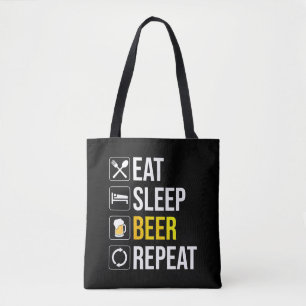 Tote Bag Répétition de la bière de sommeil