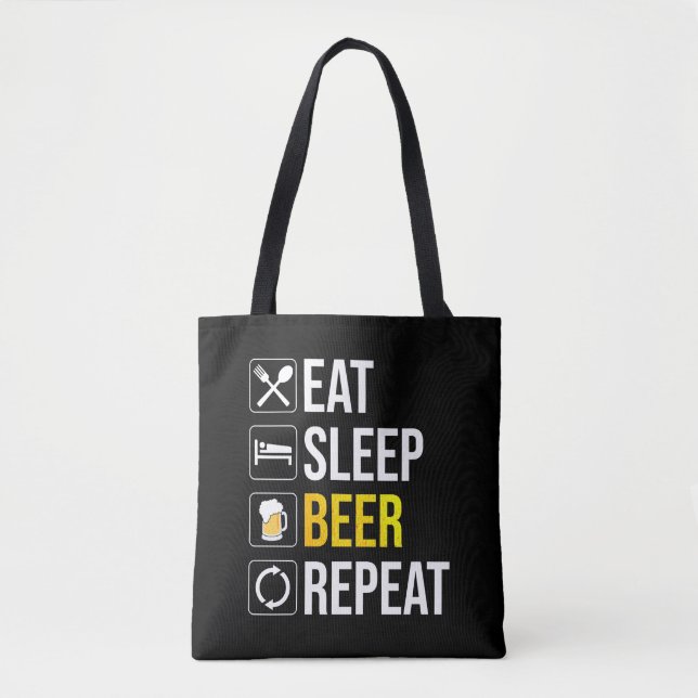 Tote Bag Répétition de la bière de sommeil (Devant)
