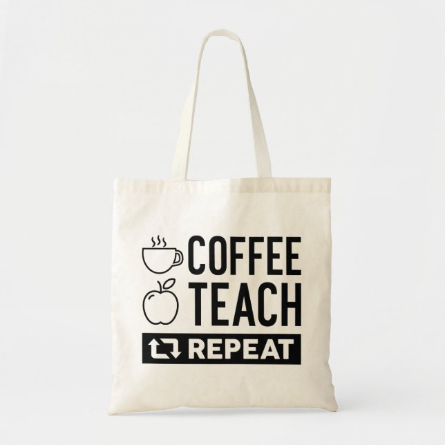 Tote Bag Répétition de l'enseignement du café (Devant)