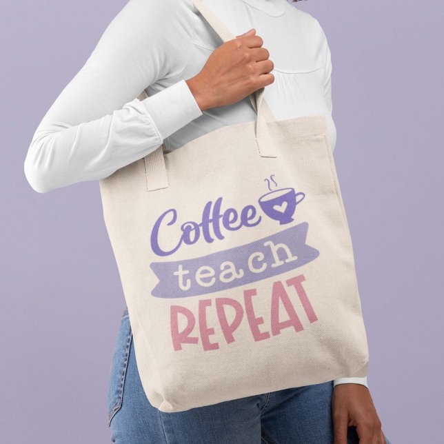 Tote Bag Répétition de l'enseignement du café (Créateur téléchargé)