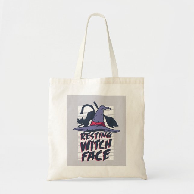 Tote Bag Repose du visage de la sorcière (Devant)