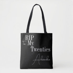 Tote Bag Repose en paix à mes 20 ans 30e anniversaire Perso