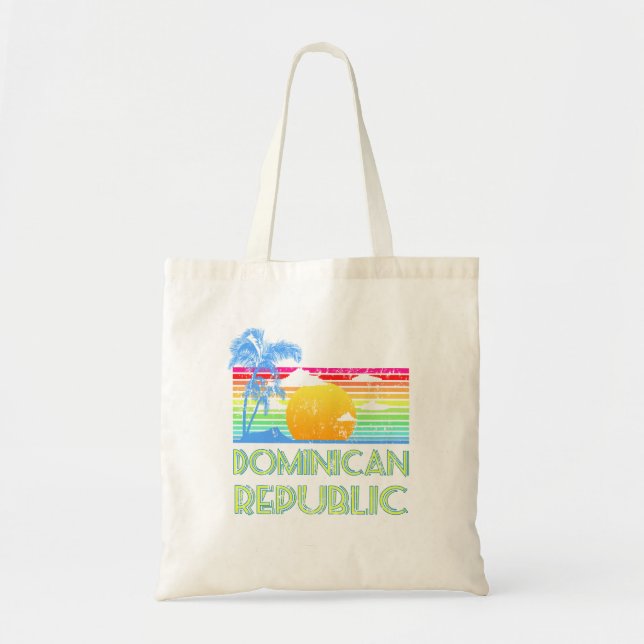Tote Bag République dominicaine tropicale Vintage (Devant)