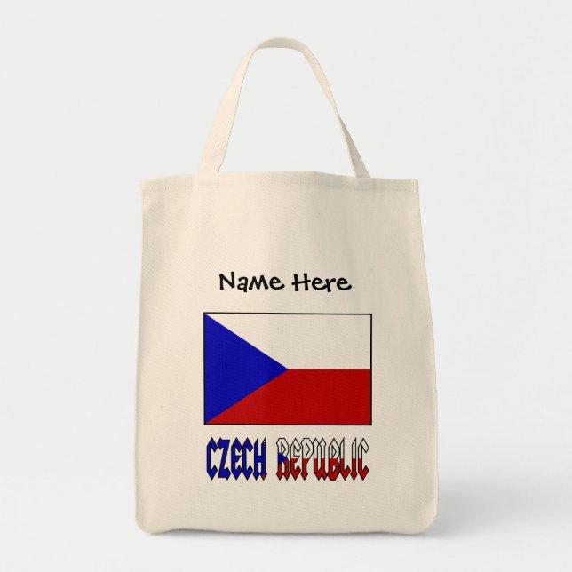 Tote Bag République tchèque Drapeau tchèque Personnalisatio (Devant)