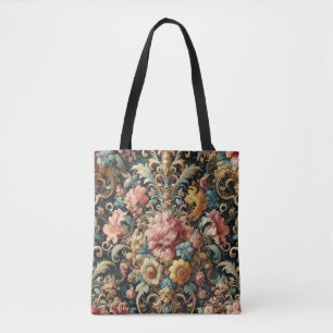 Tote Bag Requiem pour Arcana - Design floral gothique