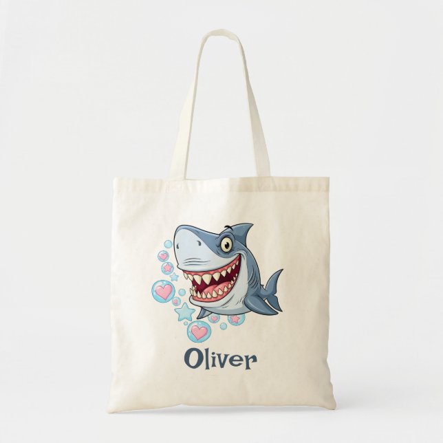 Tote Bag Requin souriant drôle (Devant)