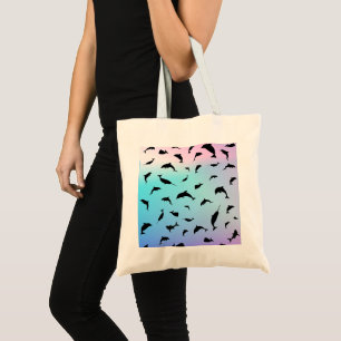 Tote Bag requin-taupe sur fond océanique