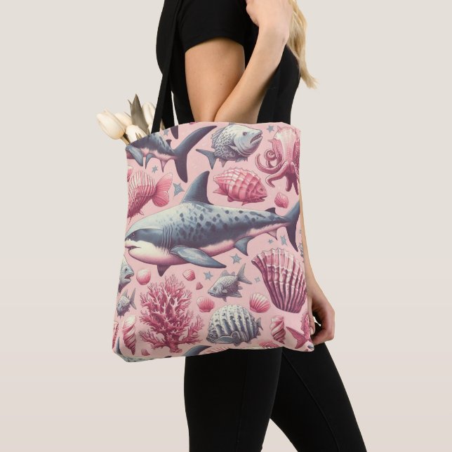 Tote Bag Requin vintage sans joint (De près)
