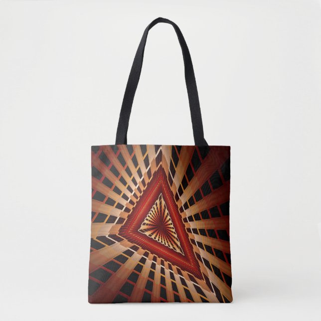 Tote Bag Réseau Fantastique Moderne de Fractales 3D Design  (Devant)