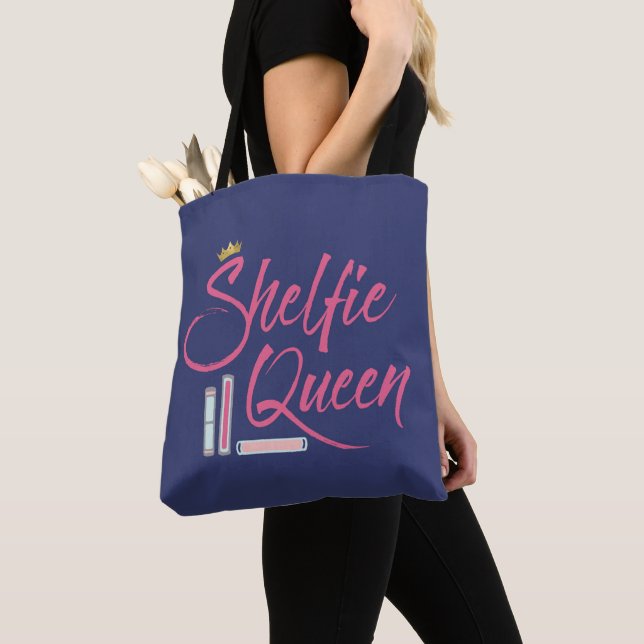 Tote Bag Réservation Shelfie Queen Bookish (De près)