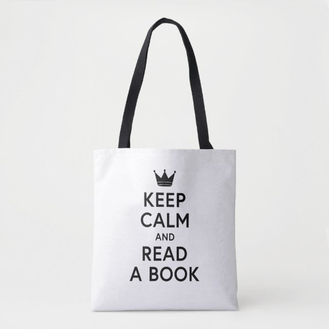 Tote Bag Réservez Calme et lisez un livre (Devant)
