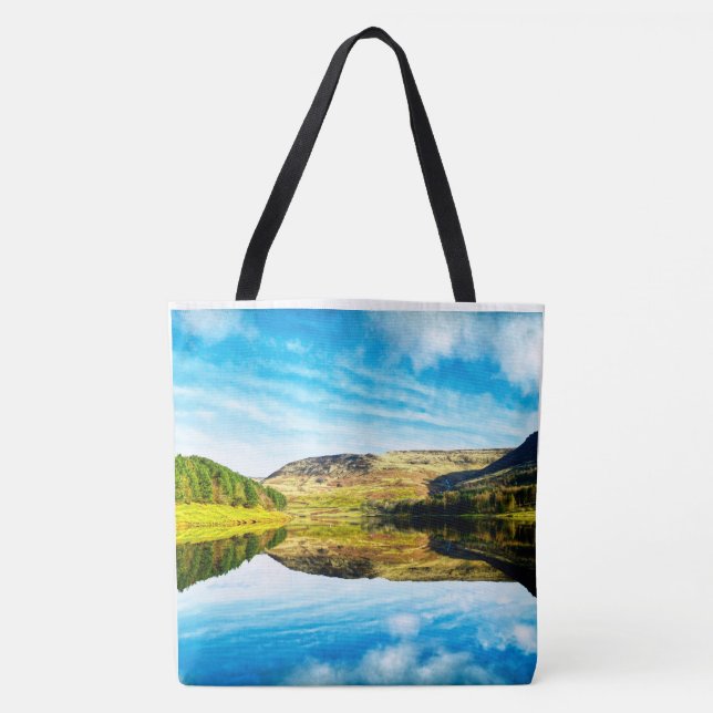 Tote Bag Réservoir Dovestone en hiver (Devant)