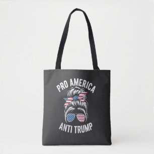 Tote Bag Résistance au drapeau américain anti-Trump