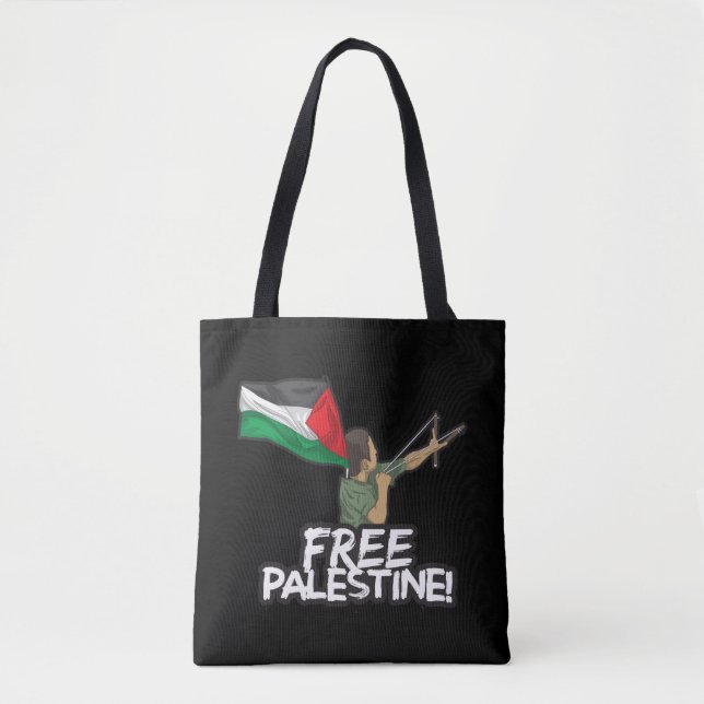 Tote Bag Résistant palestinien portant un drapeau enfant pa (Devant)