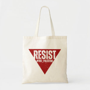 Tote Bag Résister au mot avec le triangle rouge inversé de