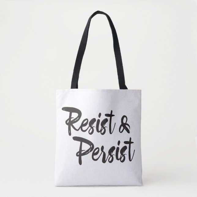Tote Bag Résistez persistent manuscrit moderne Fourre-tout (Devant)