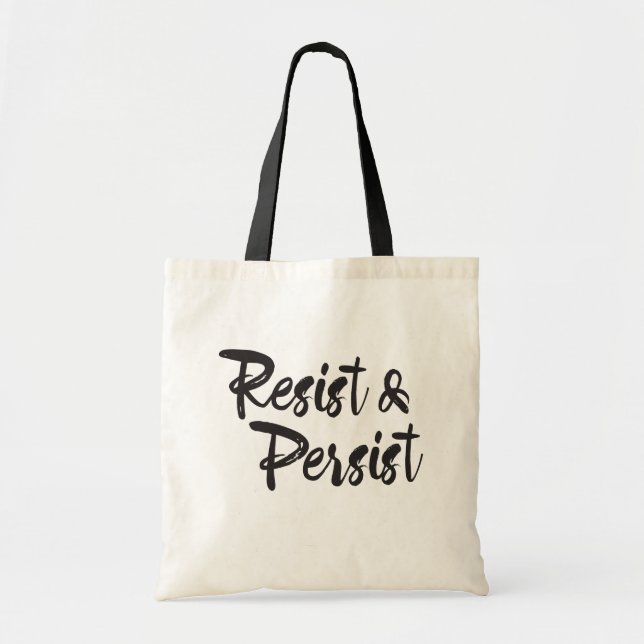 Tote Bag Résistez persistent manuscrit moderne Fourre-tout (Devant)