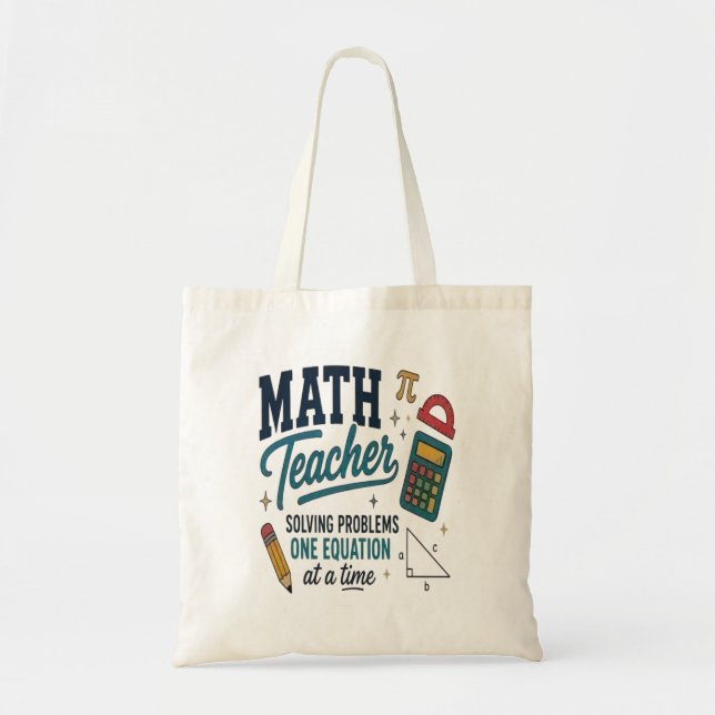 Tote Bag Résolveur de problèmes de professeur de mathématiq (Devant)
