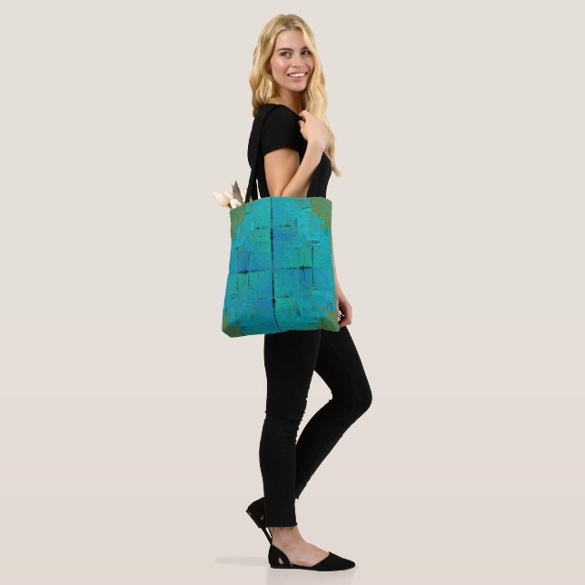 Tote Bag Résonance Aqua (Sur le modèle)