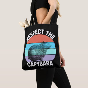 Tote Bag Respectez le capybara amateur de capybara drôle