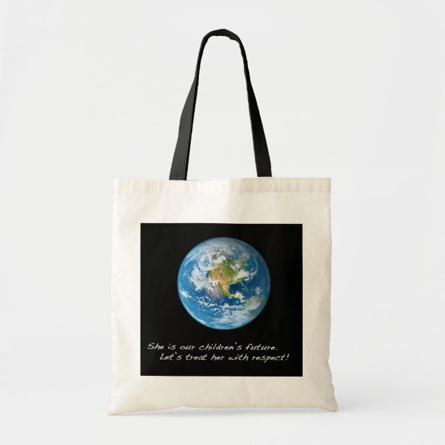 Tote Bag Respectez le Fourre-tout de la Terre (Devant)