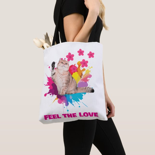TOTE BAG RESSENTEZ L'AMOUR DESIGN TENDANCE (De près)