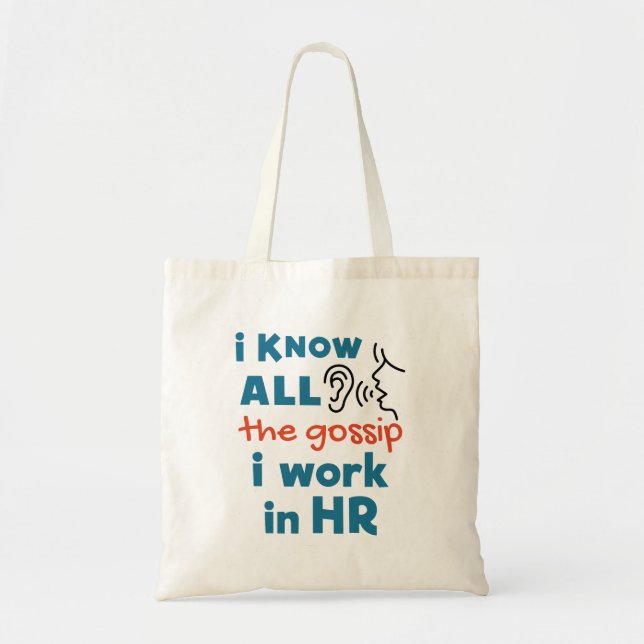 Tote Bag Ressources humaines amusantes RH Je connais tous l (Devant)