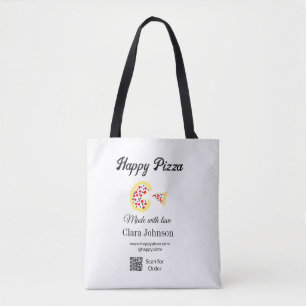 Tote Bag Restaurant de pizzas café pizzeria scannez le code