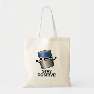 Tote Bag Rester Positif Funny Battery Pun