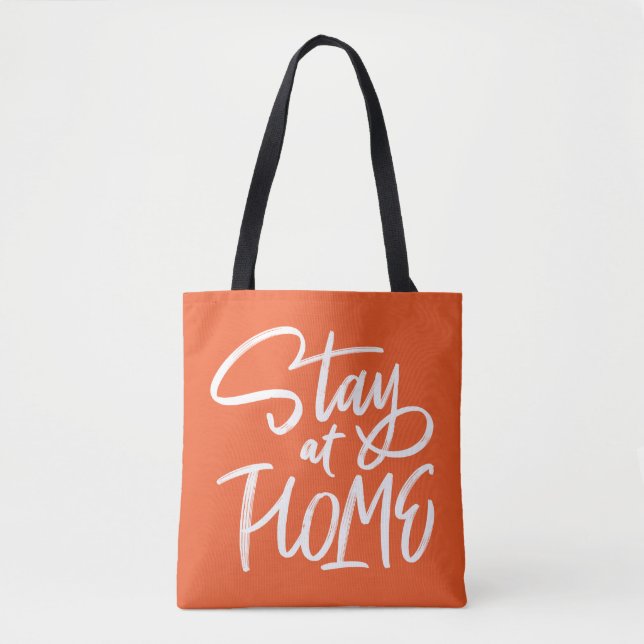 Tote Bag Restez à la maison (Devant)