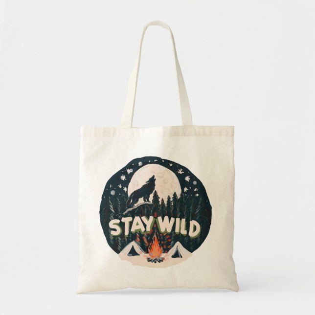 Tote Bag Restez à l'abri (Devant)
