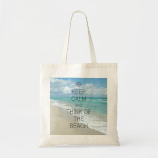Tote Bag Restez au calme et pensez à la plage