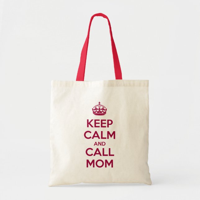 Tote Bag Restez calme et appelez maman (Devant)